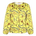 thumbnail image 4 of Pompotops Chemisier Mode Femme Col en V Imprimé Floral Manches Longues Ample, 4 of 6
