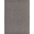 thumbnail image 1 of Unique Loom Solide Collection Casual Transitionnel Tapis d'Intérieur et d'Extérieur, 9 Pi x 12 Pi, Noir/gris, 1 of 10