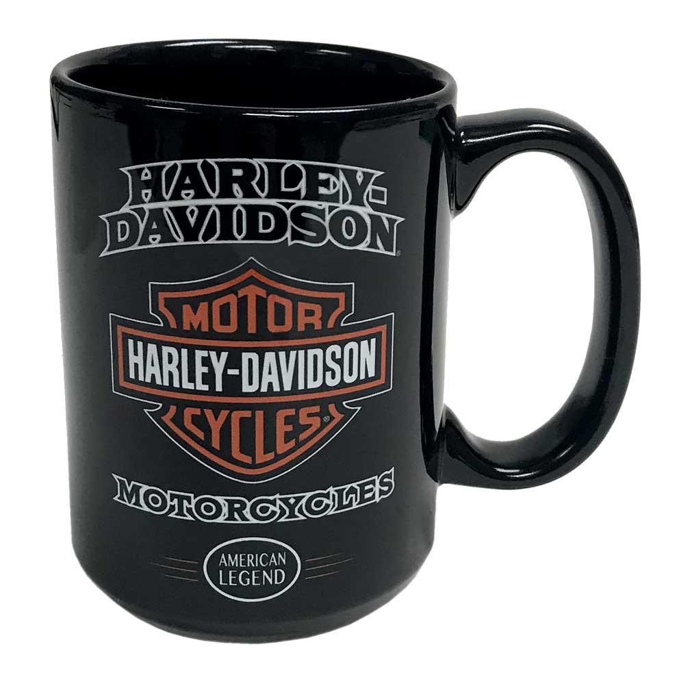HarleyDavidson American Legend Ceramic Coffee Cup, 15 oz. Black