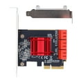 thumbnail image 2 of PCIe  Card 6 Ports, PCIe  Expansion Card 6 Ports PCIe X4 to  3.0 Expansion Controller Adapter Card, 3.0 Controller PCI Express Expansion Card with Low Profile Brack, 2 of 7