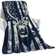 thumbnail image 2 of Manta con cabeza de ciervo de camuflaje, regalo para cazadores, mujeres adultas y hombres, manta con bandera estadounidense, suave, cómoda y ligera para habitación, sofá, cama, decoración rústica, 2 of 7