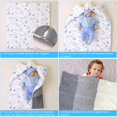 thumbnail image 3 of Manta para bebé, manta cálida de forro polar suave y grueso para recién nacido, saco de dormir para niños de 0 a 12 meses (gris), 3 of 5