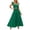 Green, variant on Women's Two Piece Set Crop Top Tiered Maxi Skirt Sleeveless Smocked Waist, Summer Boho Vacation Gown, Solid Color Fashion Apparel, Party Beach Clothing
