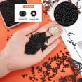thumbnail image 6 of PH PandaHall 1900 Pcs 8/0 Glass Seed Beads, 3mm Round Pony Bead Waist Beads Mini Spacer Beads for Earring Bracelet Necklace Choker Jewelry Making Halloween Decor, Black 8/0 (Daimeter 3mm) Black-1900 Pcs, 6 of 8