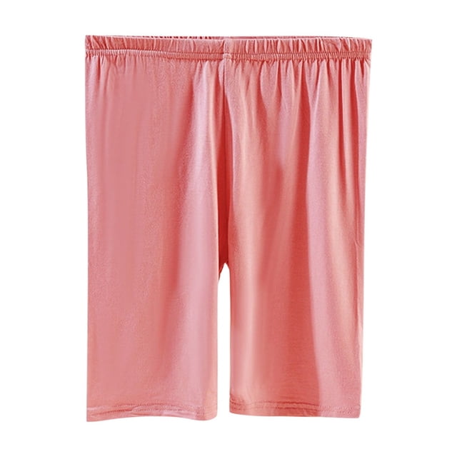 Zpanxa Girls Shorts Modal Cotton Polyester Blend Solid Color Lightweight Casual Summer Shorts 5-6 Years