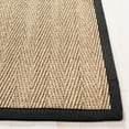 thumbnail image 4 of SAFAVIEH Natural Fiber Maisy Solid Area Rug, Natural/Black, 4' x 4' Square, 4 of 12