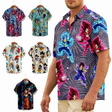

Men s Anime Short Sleeve T-Shirts Regular Basic Clothing For Men Boys