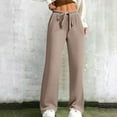 thumbnail image 2 of Bovemsi Womens Pants Knit Wide Leg High Elastic Waist Sweater With Travel Pants, 2 of 9