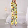 thumbnail image 3 of Balery Garden Honeybee Gnomes Conjunto de Pijama con Estampado para Mujer, Conjunto de Dos Piezas con Manga Larga, Ropa de Dormir Suave con Bolsillos, Pijamas Cómodos-Medium, 3 of 7