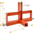 thumbnail image 5 of EastVita 3 Point Trailer Hitch with 2" Receiver for Category 1, Quick Hitch Drawbar Adapter Attachments with Suitcase Weight Brackets, 5 of 6