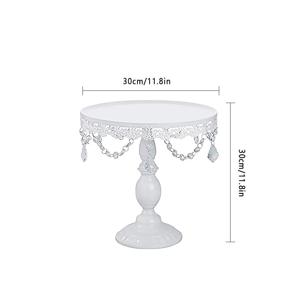 Details about   Simple Art Metal White Tray Wedding Party Dessert Round Table Stands Plate 