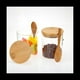 thumbnail image 5 of Tarros de Vidrio HerméTicos con Tapas de Bambú y Cucharas de Bambú: Recipientes de Vidrio Duraderos y Decorativos para Frijoles, Té, AzúCar, Nueces, 5 of 6