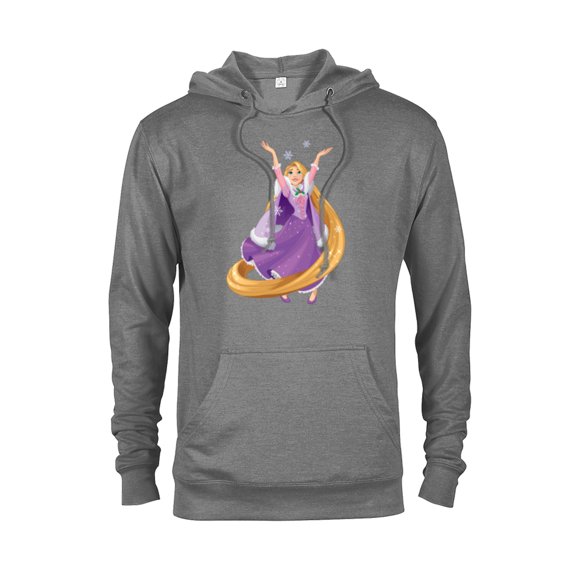Disney Tangled Princess Rapunzel Holiday - Pullover Hoodie for Adults - Customized-Graphite Heather