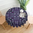 thumbnail image 2 of ZNDUO Kaleidoscope Repeat Pattern Round Tablecloth, Anti-fouling and Anti-wrinkle Washable Polyester Table Cloth, 60 inch, 2 of 8