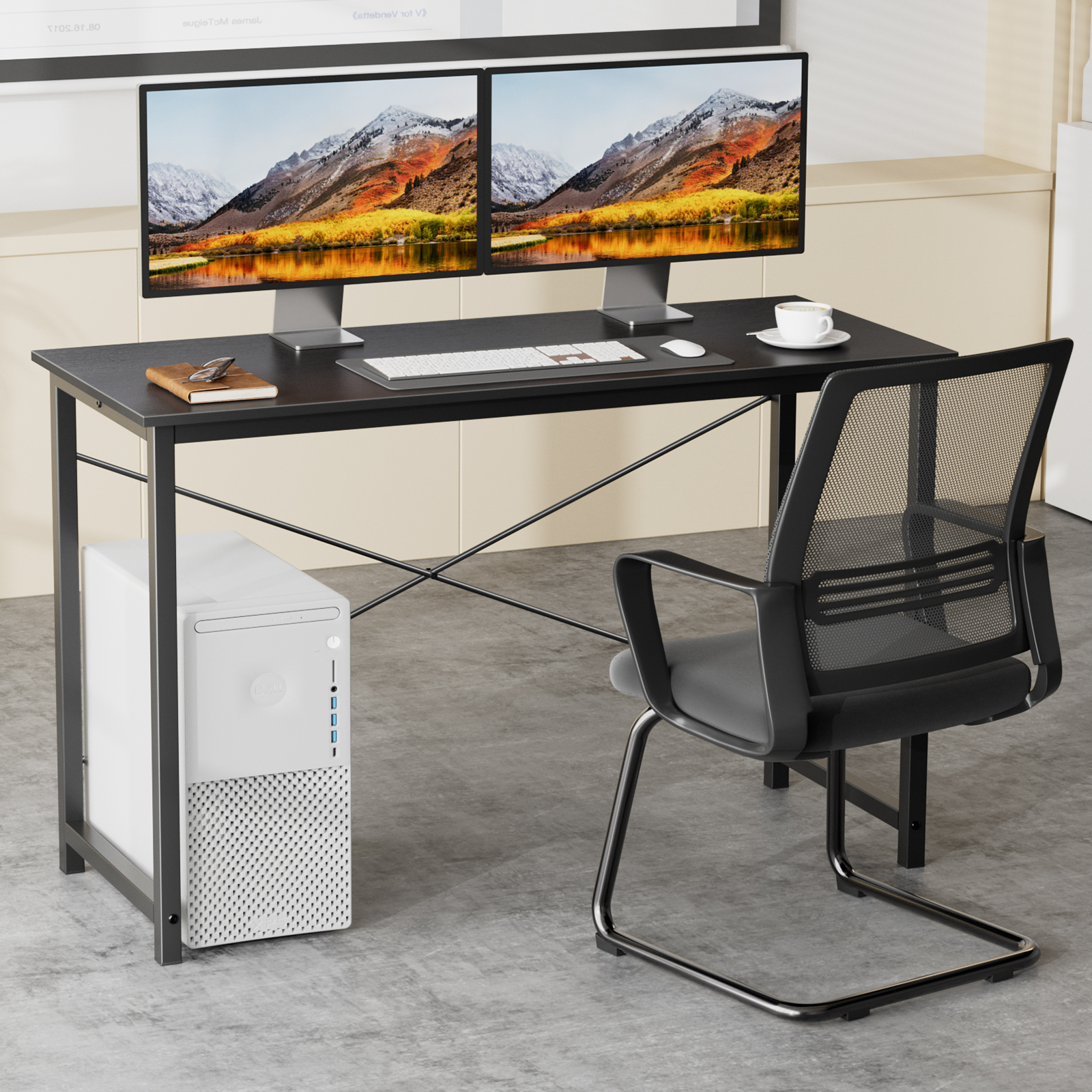 edx Small Computer Desk, 31 Inches, Black photo 5