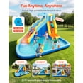 thumbnail image 4 of VEVOR Inflatable Bounce House, 11.6 x 13.1 x 7.7 ft Inflatable Bounce House Water Slide, Bouncer Castle with Bounces Zone, Climbing Wall, Splash Pool & Water Ring Toss, for 3 to 4 Kids Ages 3 to 8, 4 of 9