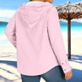 thumbnail image 4 of Camiseta con Capucha de Vendaje de Color Sólido con Botones de Manga Larga de las Mujeres, Camisetas de Manga Larga de las Mujeres de Moda Primavera Otoño Uso Diario, 4 of 9