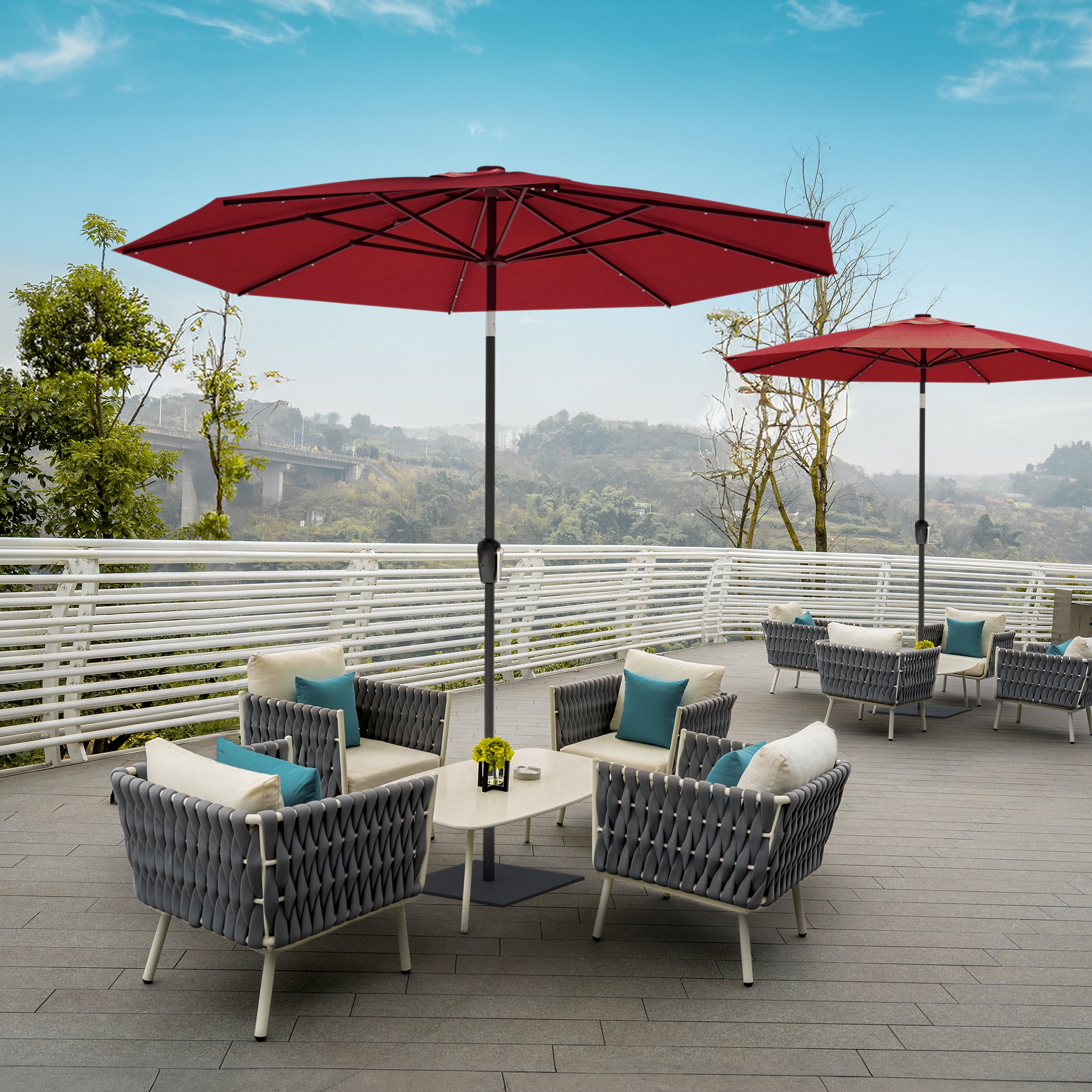 are all patio umbrellas the same height Find Perfect Shade: Patio Umbrella Sizing Guide : BBQGuys
