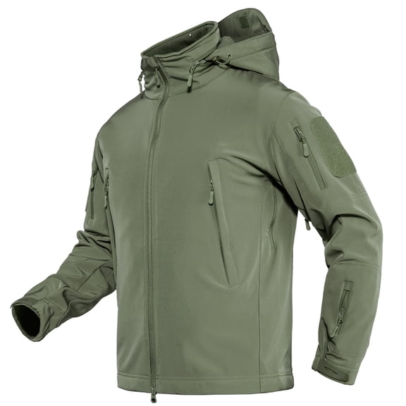 TACVASEN Mens Casual Outdoor Sport Coat Thicken Skiing Jacket Army Green L