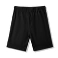 thumbnail image 6 of Men's Linen Elastic Waist Lounge Shorts Solid Beach Golf Shorts with Pockets Casual Drawstring Summer Shorts Black, 6 of 8
