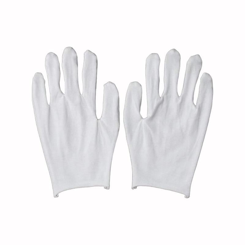 12 Pairs Unisex Cotton White Inspection Gardening Disposable Gloves Protective 