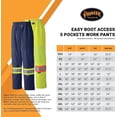 thumbnail image 6 of Pioneer Hi Vis Safety Traffic Work Pants for Men - Breathable Mesh Panels - Boot Access - Pockets - Class 3 - Navy Blue, 6 of 9