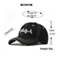 thumbnail image 2 of ZHENHONG Womens and Mens Baseball Caps Popular Summer Denim Beach Sunscreen Hat Casual Graphic Visor Hat Black, 2 of 5