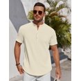 thumbnail image 3 of COOFANDY Men's Short Sleeve Shirts Casual Button Henley Shirt Classic Summer Solid T Shirts, 3 of 7