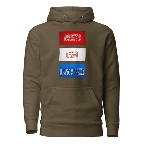 Assets Over Liabilities Stacked Pullover Hoodie