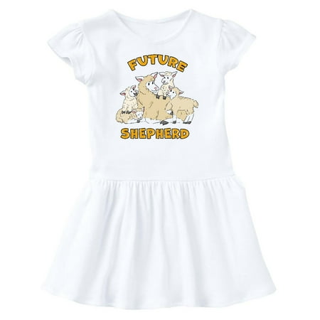 

Inktastic Future Shepherd with Cute Sheep Family Gift Baby Girl Dress