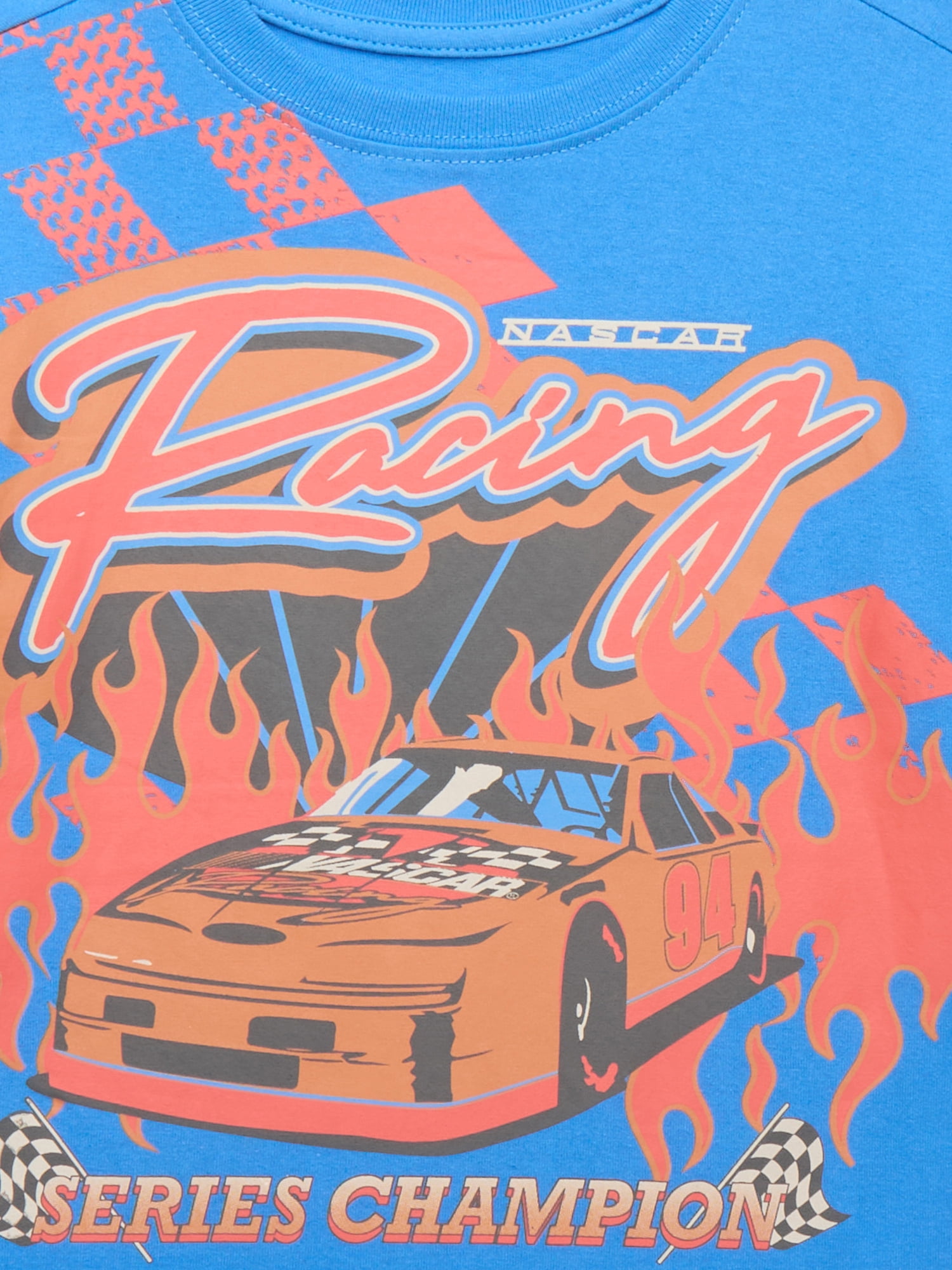 NASCAR Boys' Front Back Graphic Tee with Short Sleeve, Sizes 4-18