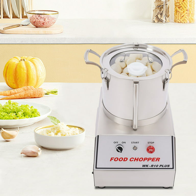 VEVOR 110V Commercial Food Processor 10L Capacity 1100W Electric Food  Cutter 1400RPM Stainless Steel Food Processor Perfect for Vegetable Fruits