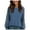 Blue_1, variant on Godom Plus Size Tops for Women Long Sleeve Crewneck Shirts Solid Color T Shirts Plain Basic Tees
