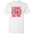 thumbnail image 6 of Straight Outta New York - New York Football T Shirt - Medium - White w/Red Print, 6 of 6