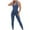 Blue Pants for women, variant on Women's Fitness Skinny Jumpsuit One-Piece Romper Summer Trousers for Girls Comfy Solid Backless Elegant Sleeveless Halter Neck Leisure Yoga Sports Slim Red L