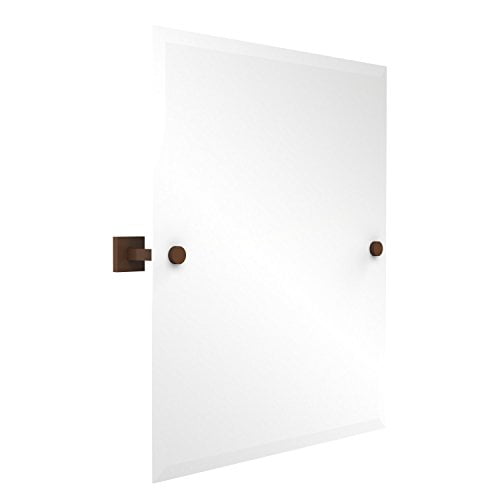 Allied Brass MT-92-ABZ Montero Collection Contemporary Frameless Rectangular Tilt Mirror with Beveled Edge, Antique Bronze