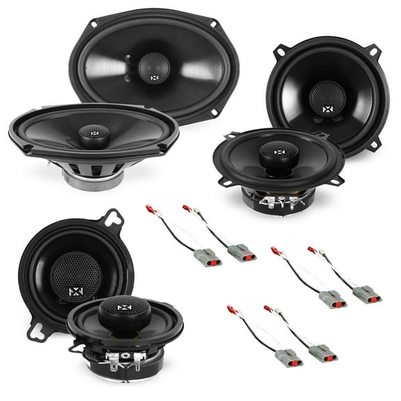 NVX Factory Speaker Replacement Package for 1986-1993 Ford Mustang 6x8" 5.25" 3.5" Coaxial Speakers