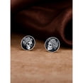 thumbnail image 5 of CACA LADY Skull Earrings for Women Men 925 Sterling Silver Halloween Earrings Skeleton Earrings Rose Skull Earrings Gothic Halloween Skull Jewelry for Women, 5 of 6
