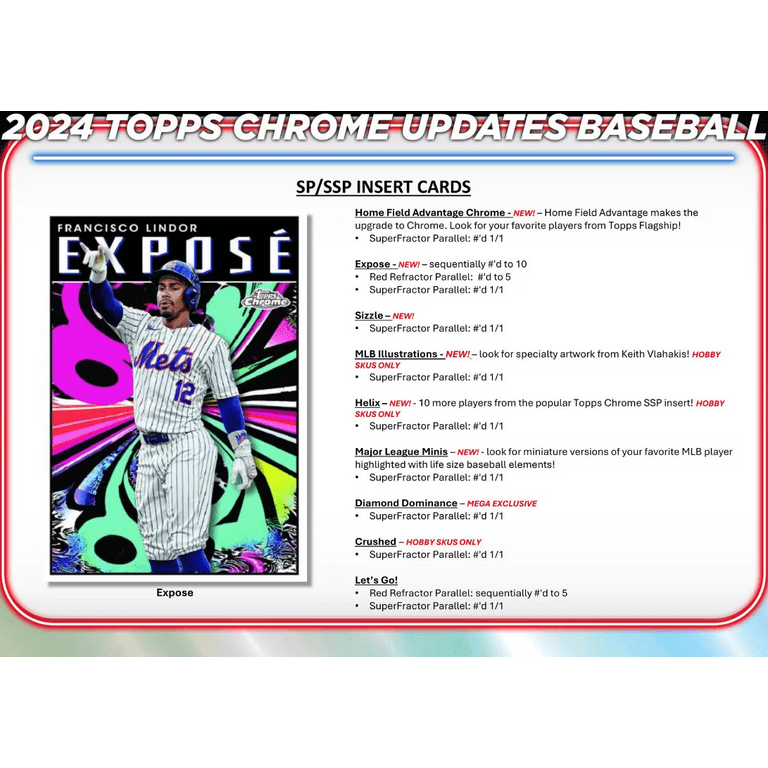 2024 MLB Topps Chrome Update Series Baseball Hobby Box! (1 2024 MLB Topps Chrome Update Series Baseball Hobby Box! (1