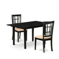 thumbnail image 2 of East West Furniture Dining Table- Dining Chairs, NONI3-BLK-C, 2 of 5