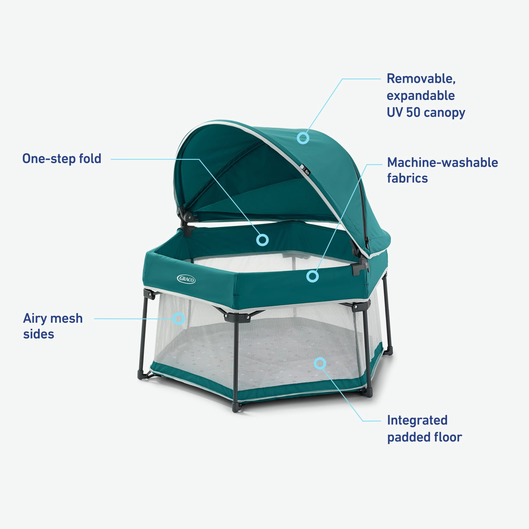 Graco Travel Lite Portable Bassinet, Brixton