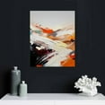 thumbnail image 4 of COMIO Orange and Brown Abstract Wall Art Brown Textured Art Black Grey Orange Brown Wall Art Burnt Orange Abstract Painting Brown Abstract Art Orange and Brown Pictures for Wall Decor, 4 of 4