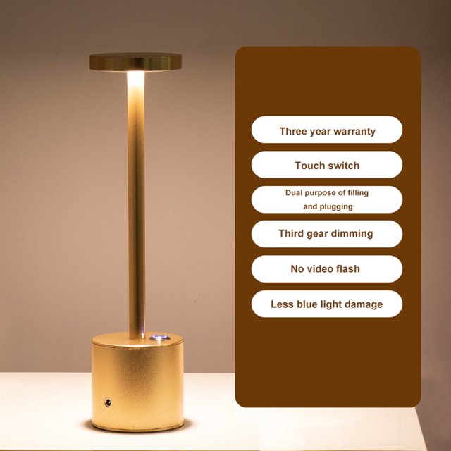 Lámpara LED de escritorio recargable por USB lámpara de mesa de