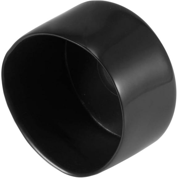 4pcs Rubber End Caps 2"(50mm) ID Vinyl Round End Cap Cover Screw Thread Protectors Black