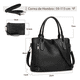 thumbnail image 2 of Bolsas Tote Para Mujer De Cuero Pu Bandoleras Para Mujer De Moda Xtellar Color Negro, 2 of 3