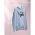 thumbnail image 3 of Butterflies And Leopard Print Hoodie Women -Image by Shutterstock, Female Large, 3 of 4