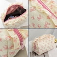 thumbnail image 4 of SLYNSHome Makeup Pouch, Large Capacity Quilted Cosmetic Storage Bag Zipper Organizer Pencil Bag For Travel Daily Use, 4 of 6