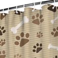 thumbnail image 3 of Brown Dog Paw Footprint Bone Shower Curtain 72"x84" ,Bathroom Decorative Shower Curtains Set with 12 Hooks,Modern Waterproof Washable Shower Curtain, 3 of 6