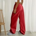 thumbnail image 4 of Tii.MM Track Pants for Women Low Rise Drawstring Baggy Wide Leg Cargo Pants Jogger Sweatpants for Women, 4 of 4