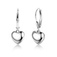 thumbnail image 1 of Pendientes ALEXCRAFT de plata de ley con forma de corazón para mujer, 1 of 7